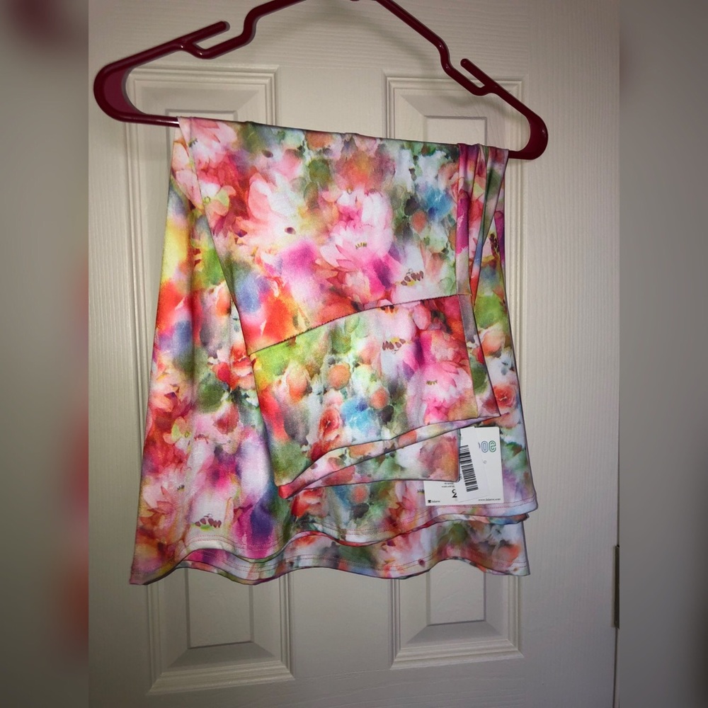 LuLaRoe Gorgeous Floral Azure Skirt 2XL